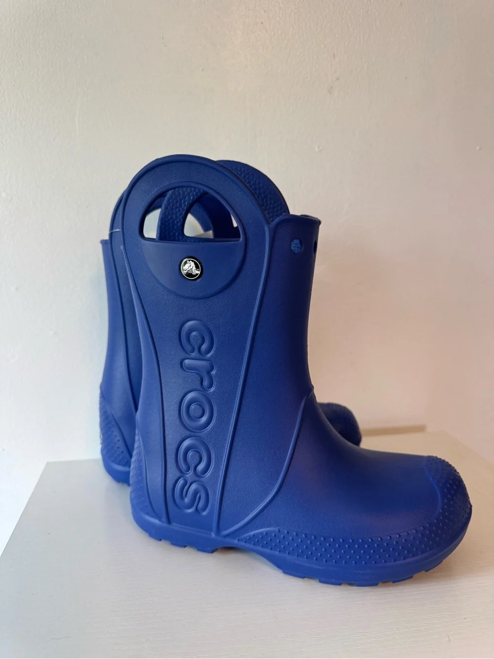 CROCS Kids' Royal Blue Easy-Pull Rain Boots